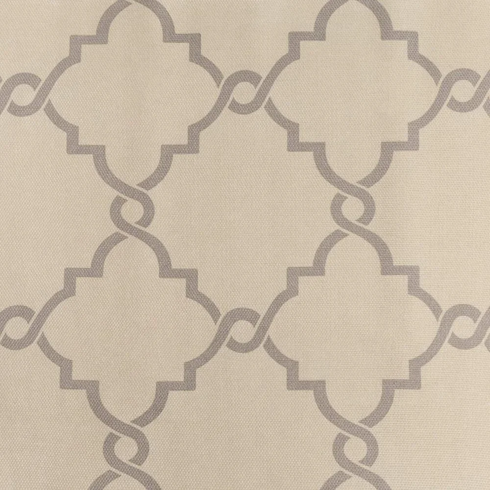 MADISON PARK Saratoga Window Valance Light Filtering Beige Gray 50 x 18 NEW NIP